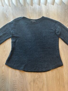 Eileen Fisher Women's Crewneck Sweater - In Color Deep Ocean Blue Tweed